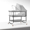 Gray foldable baby cot 